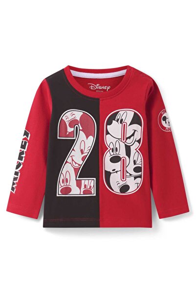Babyhug Disney Single Jersey Knit Full Sleeves Cut & Sew T-Shirt with Mickey ...