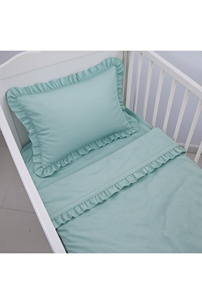 Jaju Baby Fırfırlı Bebek Nevresim Takımı - 60x120 - 70x140 - 80x130 cm Uyumlu