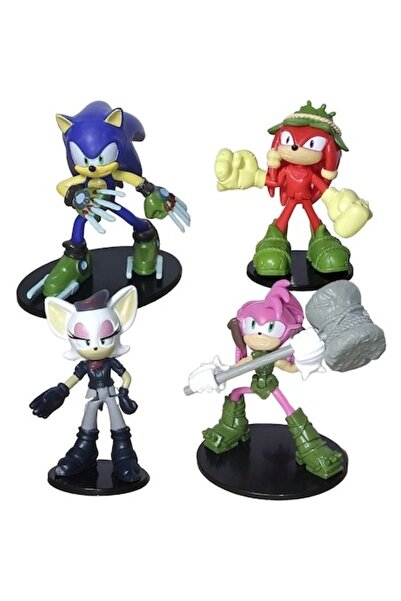 Sonic Set 4 Figurine Articulate de colectie V2, Sonic, Knuckles, Amy Rose, Ro...