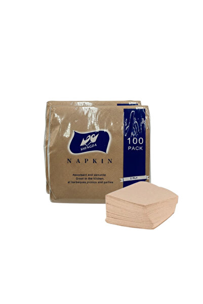 mawfoor مناديل سفرة 100 حبه بني