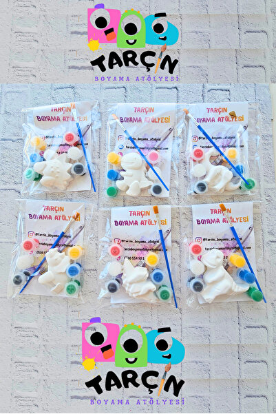 TARÇIN BOYAMA ATÖLYESİ Eğitici Etkinlik Özel Paketleme Dinazorlar 6 Obje 6 Fı...