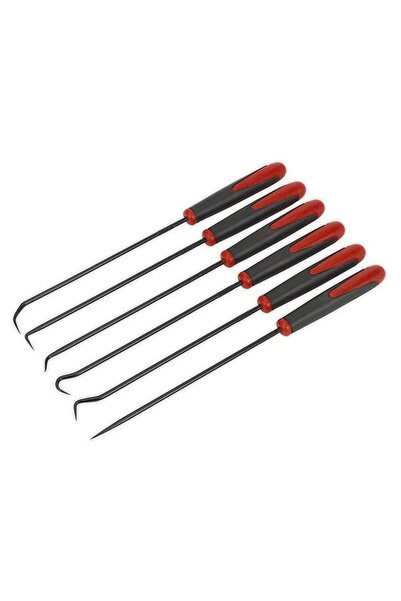 SEALEY Long hook set, for removing o-rings or gaskets, 6 pieces
