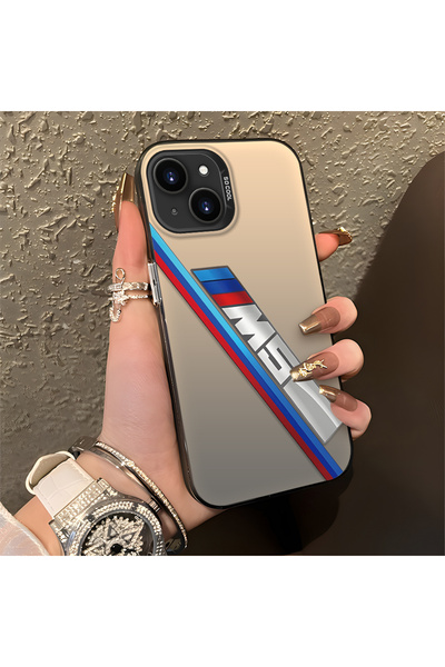 Hontinga iPhone 15 Plus/14 Plus ile Uyumlu BMW Desenli Anti Düşme İnce Sert K...