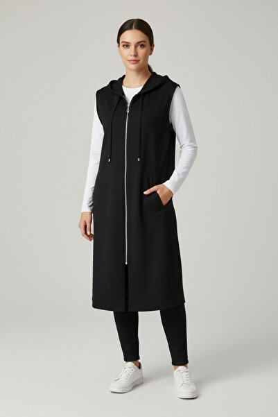 ECE GİYİM Women's Front Zippered, Hooded Side Pockets, Slit-Free Sports Combe...