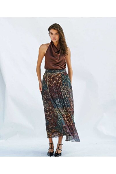 Minası Butik ZİNCİR KEMERLİ PİLELİ ETEK