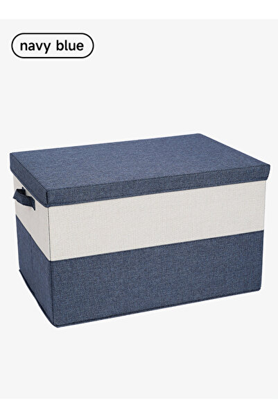 Generic Cotton and linen covered storage box - foldable drawer storage organi...