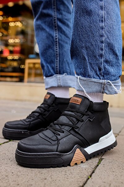 Mhoda Shoes RLX-057 Ghost Line Ανδρικές αθλητικές casual δερμάτινες μπότες με...