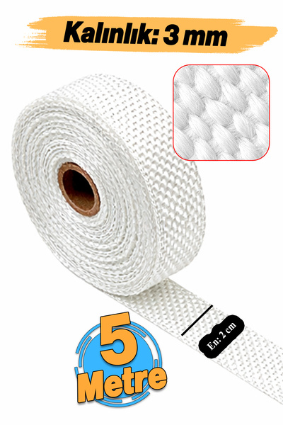 Badem10 Fiberglas Lifli (5 metre) En: 2 cm Kalınlık: 3 mm Isı Yalıtım Yanmaz ...