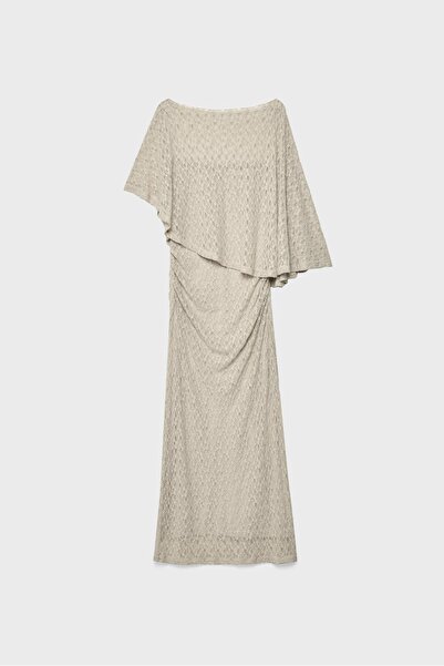 Stradivarius Lace layered midi dress