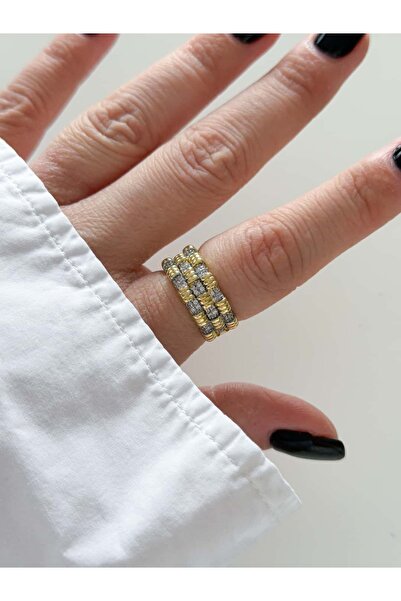 CHARMLUCKY 3 Row Mix Ring(Adjustable)