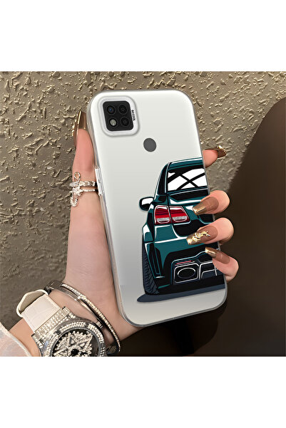 Hontinga حافظة صلبة رفيعة مضادة للسقوط بنمط السيارة متوافقة مع Poco C31