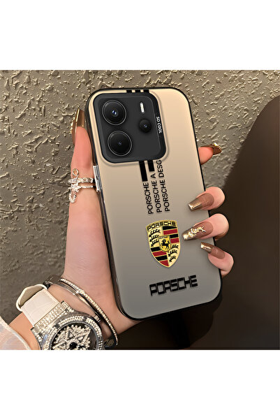 Hontinga حافظة صلبة رفيعة مضادة للسقوط بنمط شارة السيارة متوافقة مع هاتف Redm...