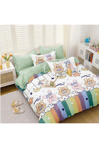 OEM Bed linen 230x250 for double bed 2 people, 4 pieces, Satin cotton, DREAM-...