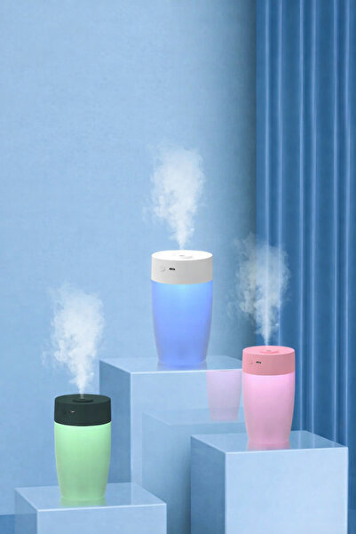 Monyer 350 ML Oda Hava Nemlendirici RGB Renkli Işık Gece Lambalı Mini Ultraso...