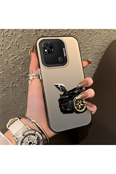 Hontinga حافظة صلبة رفيعة مضادة للسقوط بنمط عربة رياضية متوافقة مع هاتف Redmi 9C