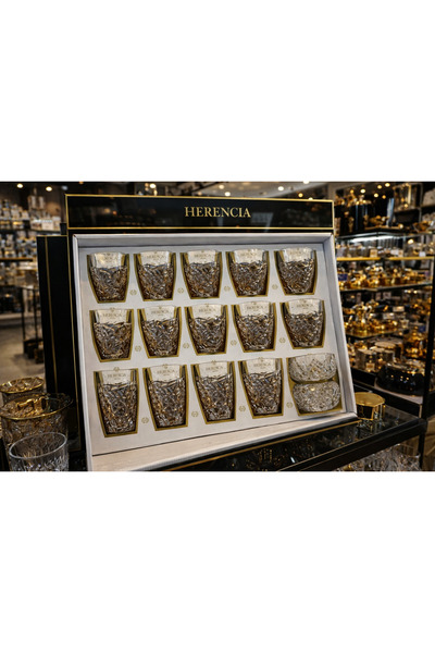 Herencia 18 PARÇA ZARİF VE LÜKS SU BARDAĞI SETİ