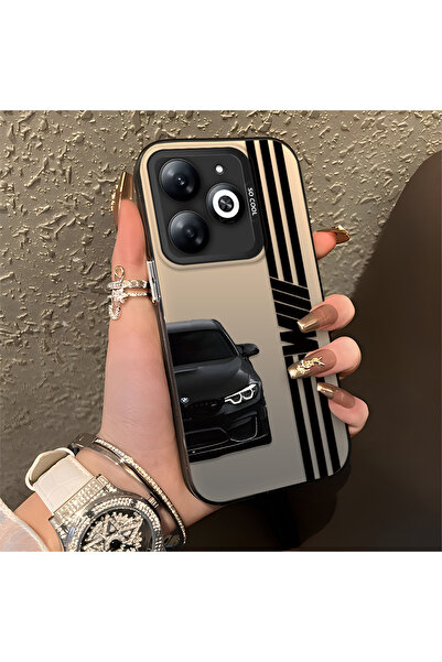 Hontinga حافظة صلبة رفيعة مضادة للسقوط متوافقة مع هاتف Infinix Hot 40i بنمط BMW