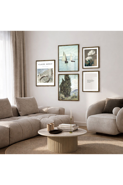 Vetro Design Bir Duvar Beş Hikaye Çerçeveli Poster