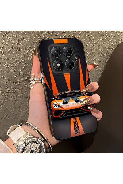 Hontinga حافظة صلبة رفيعة مضادة للسقوط بنمط لامبو متوافقة مع هاتف Poco X7 5G