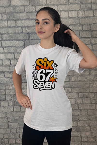 barsdepo Tricou unisex imprimat SIX SEVEN pentru copii/adulți (CU CADOU SURPR...