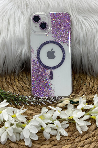 Green Meadow Iphone 15 - 14 -13 Uyumlu Glitter Magsafe Darbe Önleyici Koruyuc...