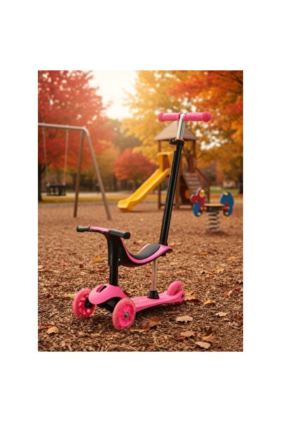 Micmacbags Trotinetă multifuncțională 3 în 1 pentru copii, micmax MM09 (ROZ)