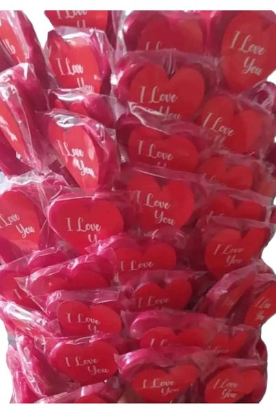 HASEL مصاصات حلوى على شكل قلب مطبوعة بعبارة I LOVE YOU، عدد 10 قطع، هدية لعيد الحب 14 فبراير
