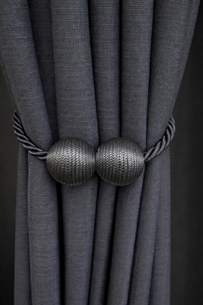 BD beyaz dokuma Magnetic Curtain Retractor Accessory Anthracite Gray
