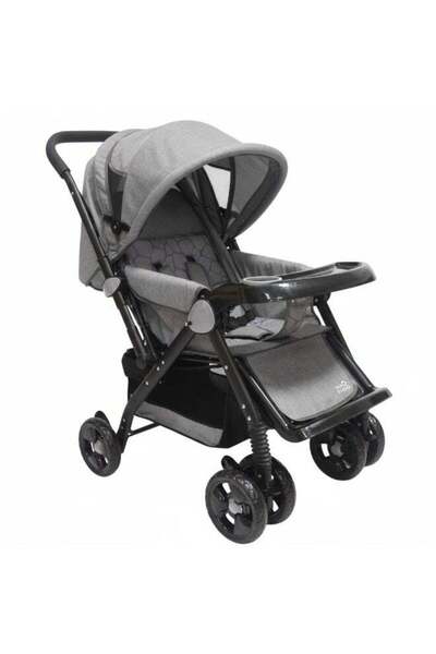 Star Kids Lightweight Folding Stroller with Food Tray and Adjustable Canopy