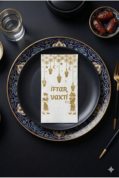 Reona 30 lu İftar Vakti Konuşan Sunumluk Dekor Motto Peçete ( Iftar Vakti) De...