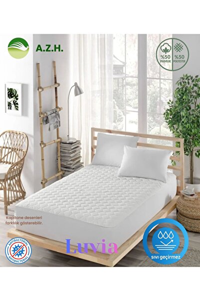A.Z.H. Luvia Quilted Fitted Liquid-Proof Mattress Protector with Full Edge Pr...