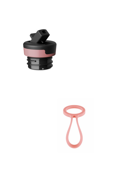 SMEG Bottle Tie Tutucu & Bottle Sport Kapak Termos Aksesuar Seti Pembe 2'li