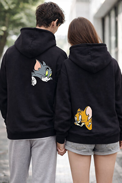 MODA 14 februarie Ziua Îndrăgostiților cu imprimeu Hanorac cu glugă în combin...