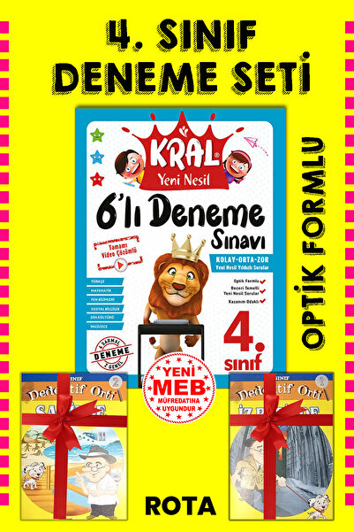 Rota Yayınları 4. Sınıf Damla Deneme Sınavı Kitabı Yeni Müfredat Kazanım Odak...