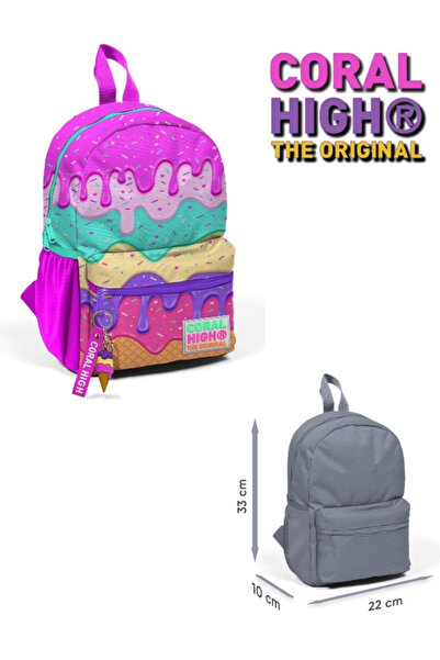 Coral High İki Bölmeli Anaokulu-Yuva Sırt Çantası