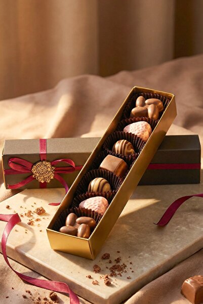 Paşa Dairesi El Yapımı Spesiyal Çikolata - Bitterli, Karamelli, Çilekli - Hed...