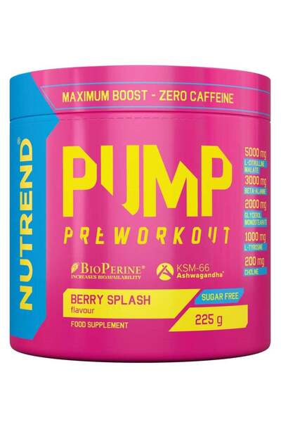 Nutrend مكمل غذائي قبل التمرين بامب، 225 غرام، بنكهة التوت المنعشة