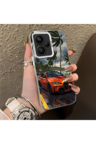 Hontinga Redmi Note 13 Pro Plus+ 5G ile Uyumlu klasik araba Desenli Anti Düşm...