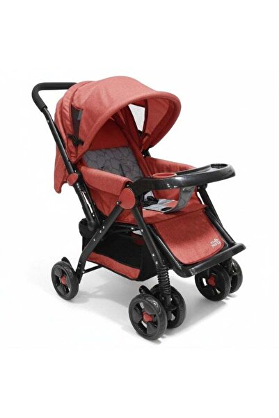 Star Kids Lightweight Folding Stroller with Food Tray and Adjustable Canopy