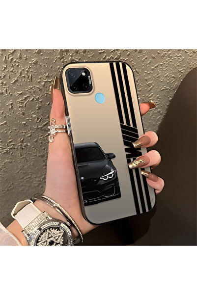 Hontinga حافظة صلبة رفيعة مضادة للسقوط متوافقة مع Realme C25Y/C21Y بنمط BMW