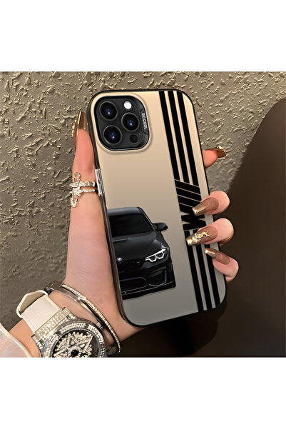 Hontinga حافظة صلبة رفيعة مضادة للسقوط متوافقة مع هاتف iPhone 15 Pro بنمط BMW