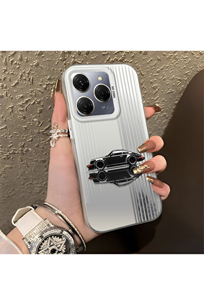 Hontinga حافظة صلبة رفيعة مضادة للسقوط بنمط سيارة رياضية متوافقة مع هاتف Tecn...