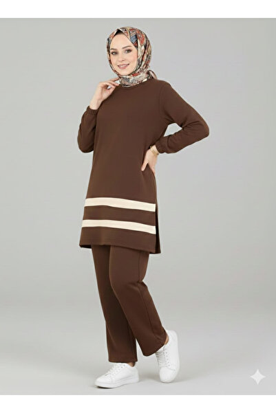 Bala Giyim Women's Garni Detailed Hijab Bottom - Top Set