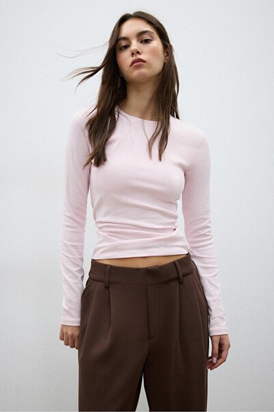 Stradivarius Long sleeve basic T-shirt