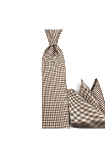 Sade Kravat Bej Düz 31914 Bej