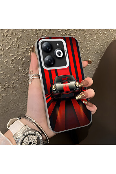 Hontinga حافظة صلبة رفيعة مضادة للسقوط بنمط السيارة الكلاسيكية متوافقة مع هات...