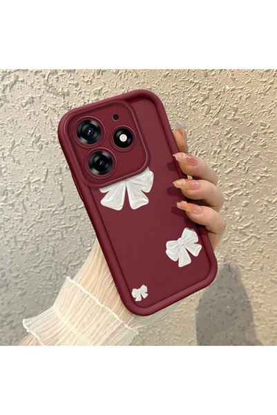 CASEVIBE High Quality Bow Ribbon Silicone Phone Case for Tecno Spark 10 Pro 4...