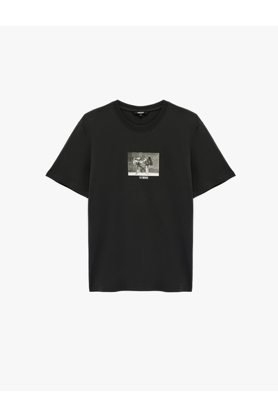 Koton Regular Fit Short Sleeve Crew Neck Cotton Printed T-Shirt