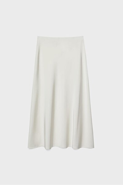 Stradivarius Satin midi skirt