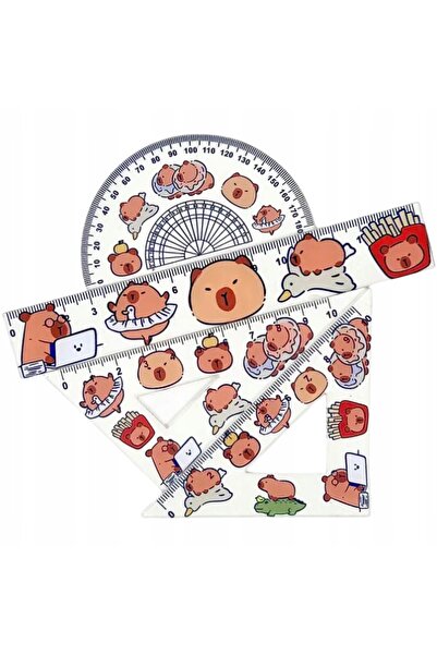 Other Set de rechizite școlare pentru elevi cu motive geometrice Capybara - 4...